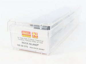 N Scale Micro-Trains MTL 10500570 ROCK Island 50' Gondola #502407 w/Load