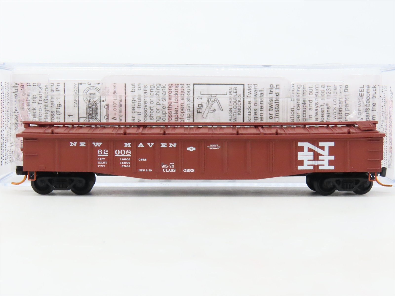 N Scale Micro-Trains MTL 10600010 NH New Haven 50' Gondola #62008 w/Cover