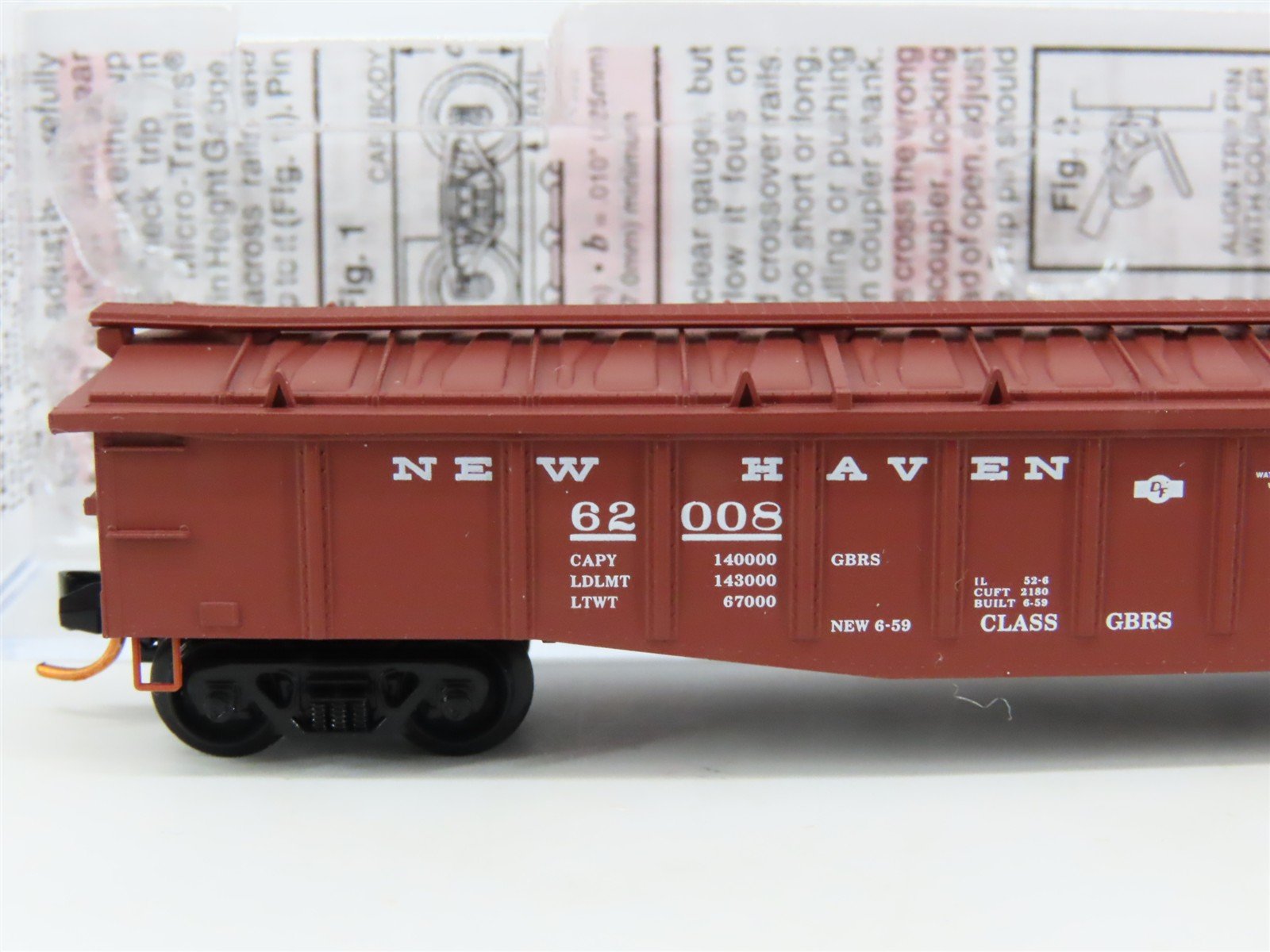 N Scale Micro-Trains MTL 10600010 NH New Haven 50' Gondola #62008 w/Cover