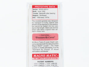 N Scale Micro-Trains MTL 10600010 NH New Haven 50' Gondola #62008 w/Cover