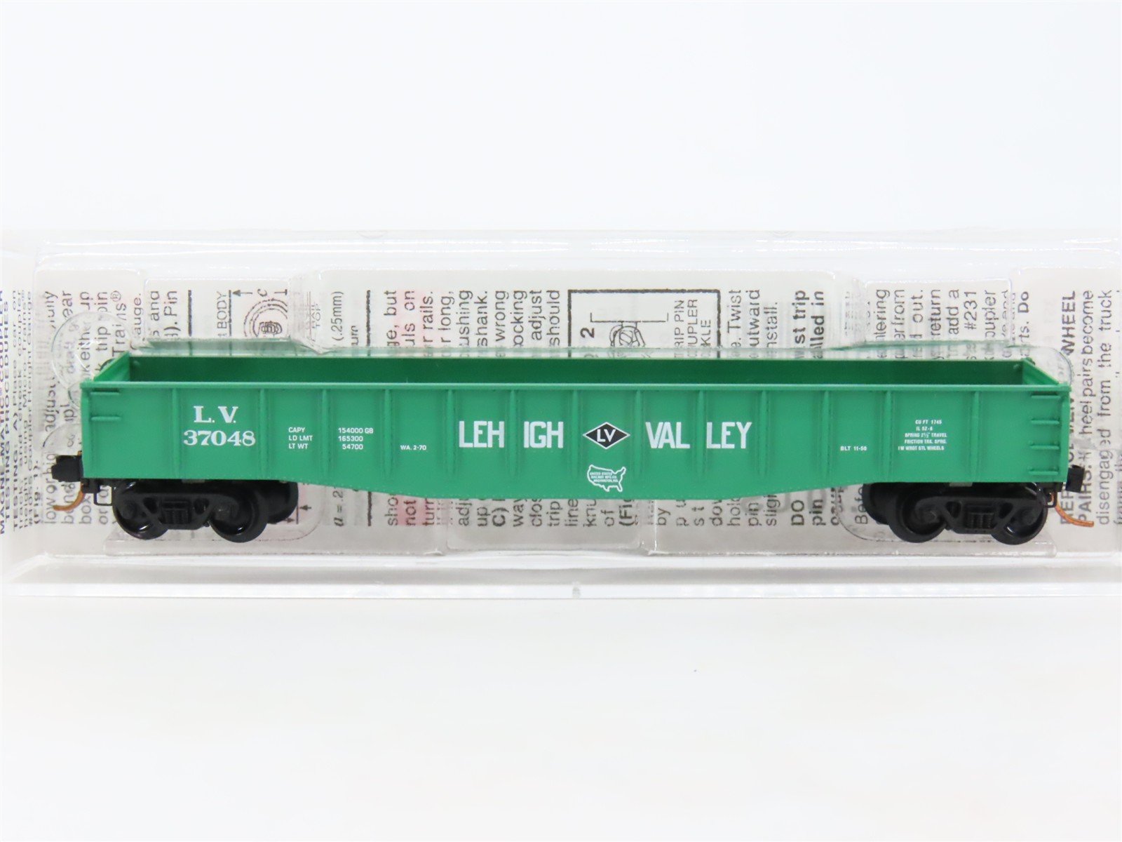N Scale Micro-Trains MTL 46380 LV Lehigh Valley 50' Gondola #37048