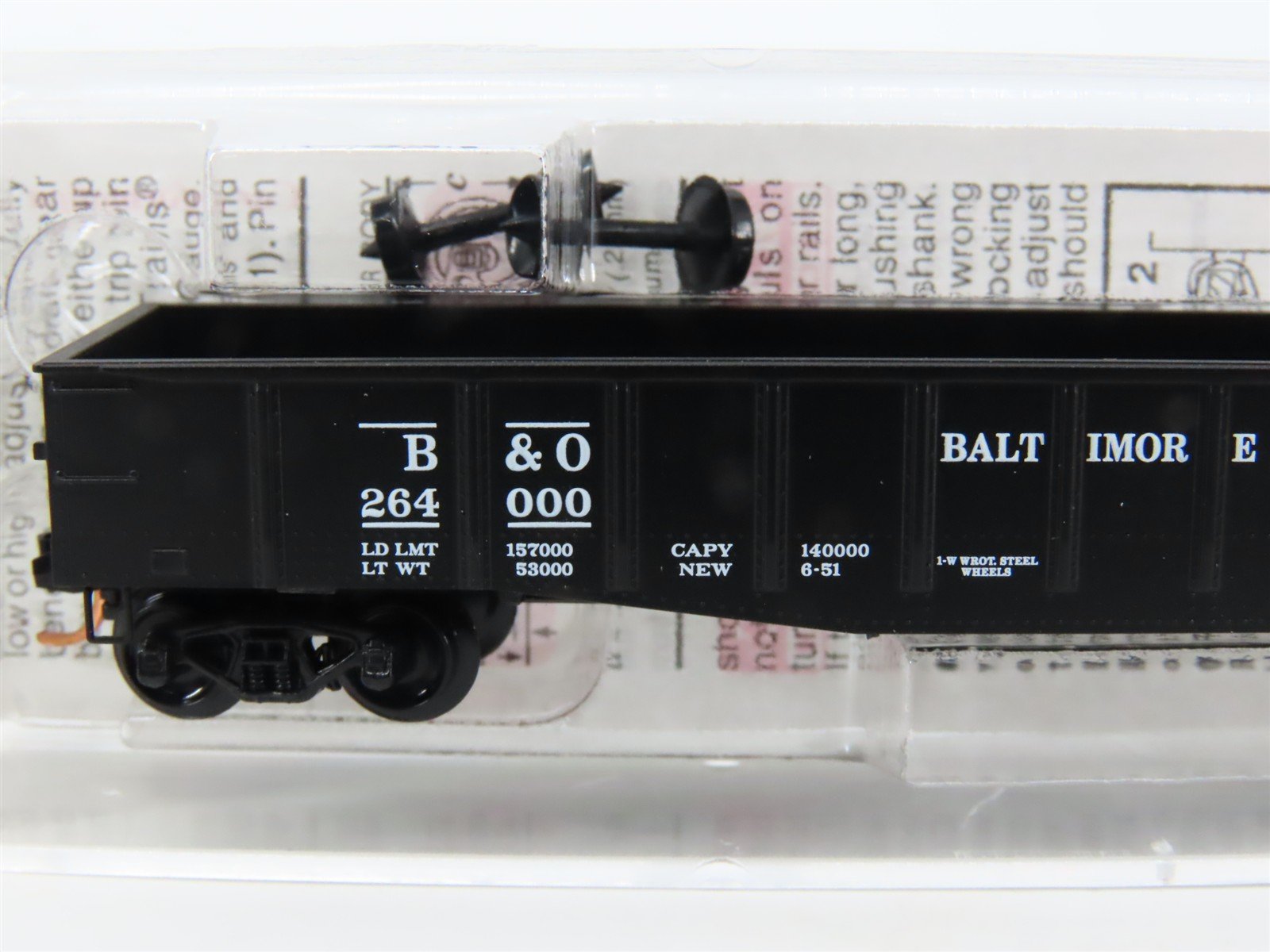 N Scale Micro-Trains MTL 105030 B&O Baltimore & Ohio 50' Gondola #264000