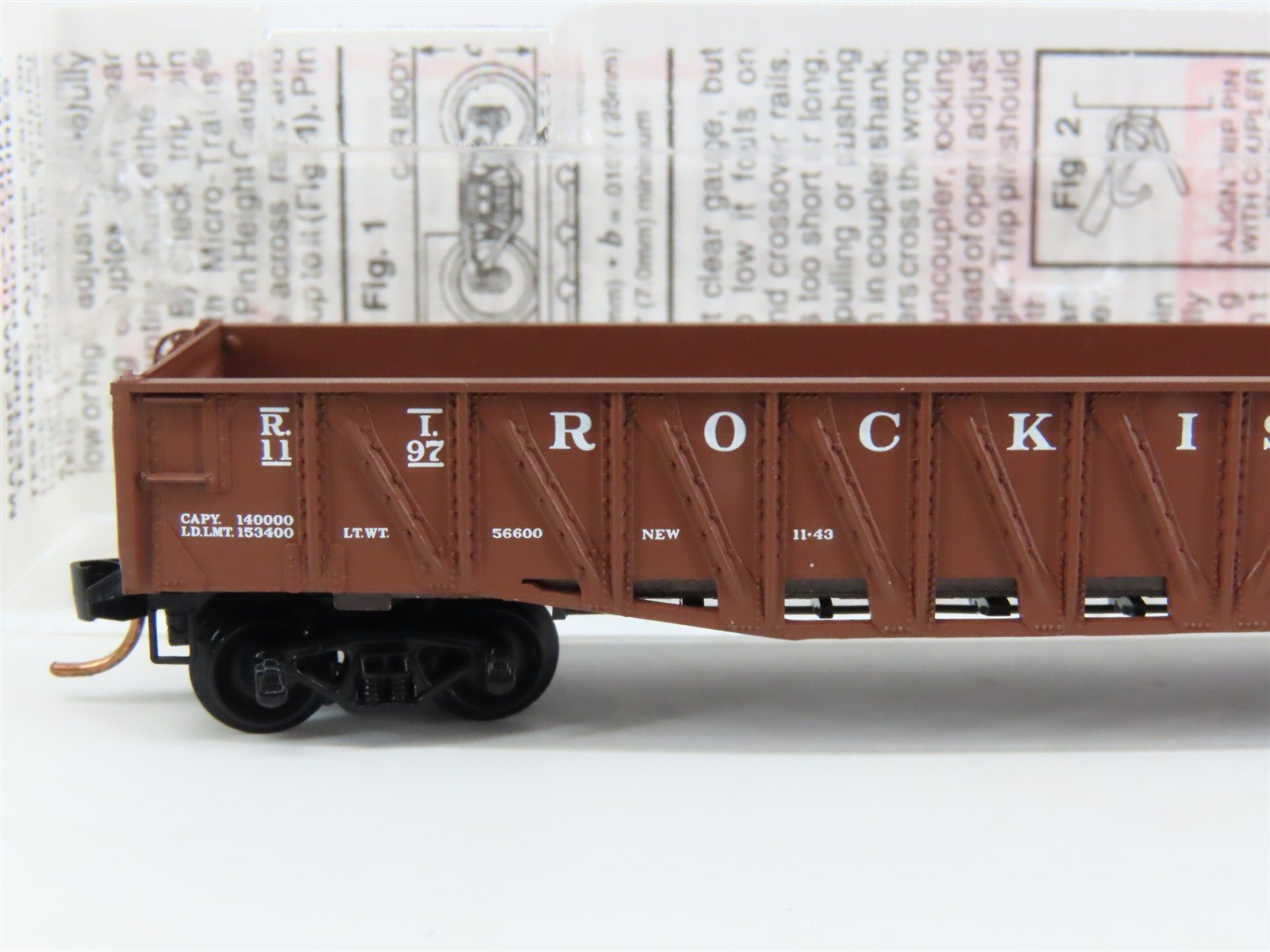 N Scale Micro-Trains MTL 62040 RI Rock Island 50' Fishbelly Gondola #1197