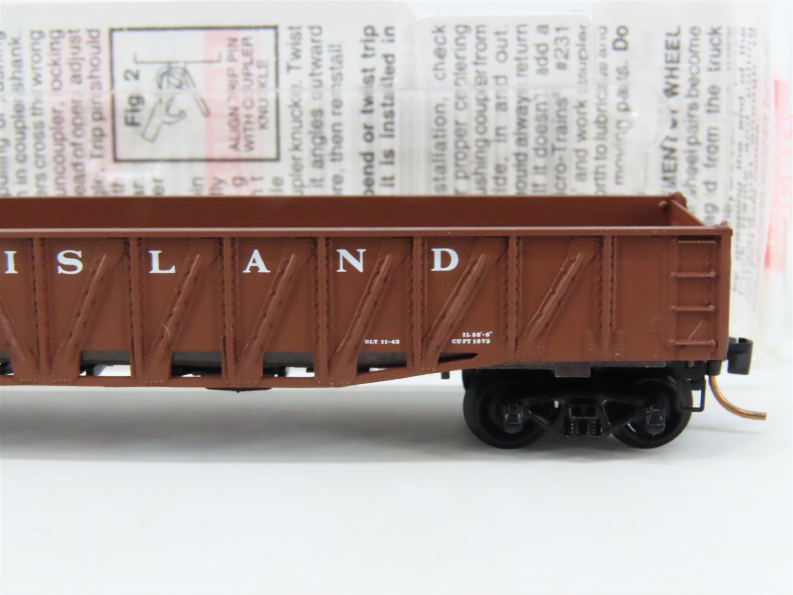 N Scale Micro-Trains MTL 62040 RI Rock Island 50' Fishbelly Gondola #1197