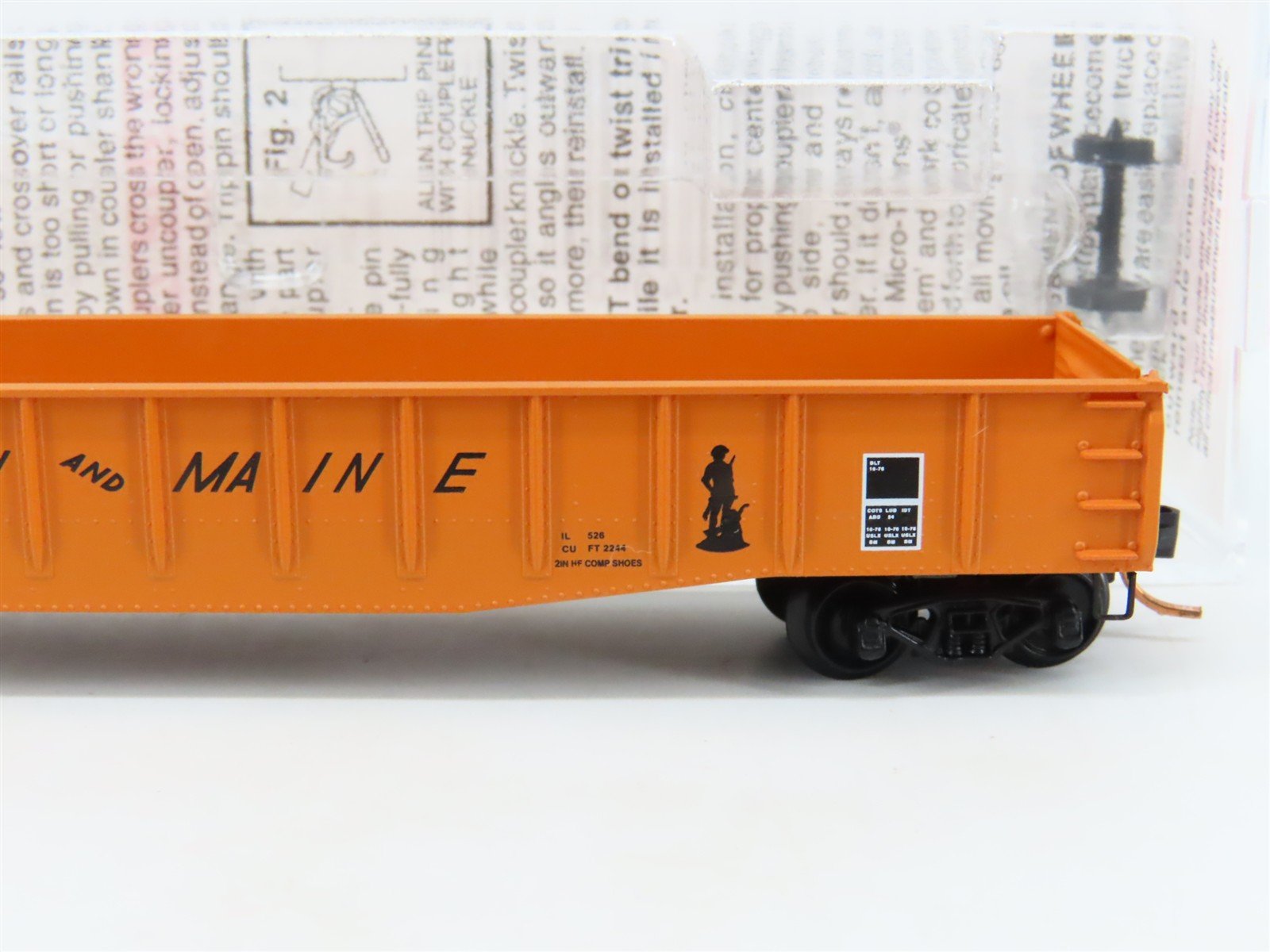 N Scale Micro-Trains MTL 46180 B&M Boston & Maine 50' Fishbelly Gondola #9066