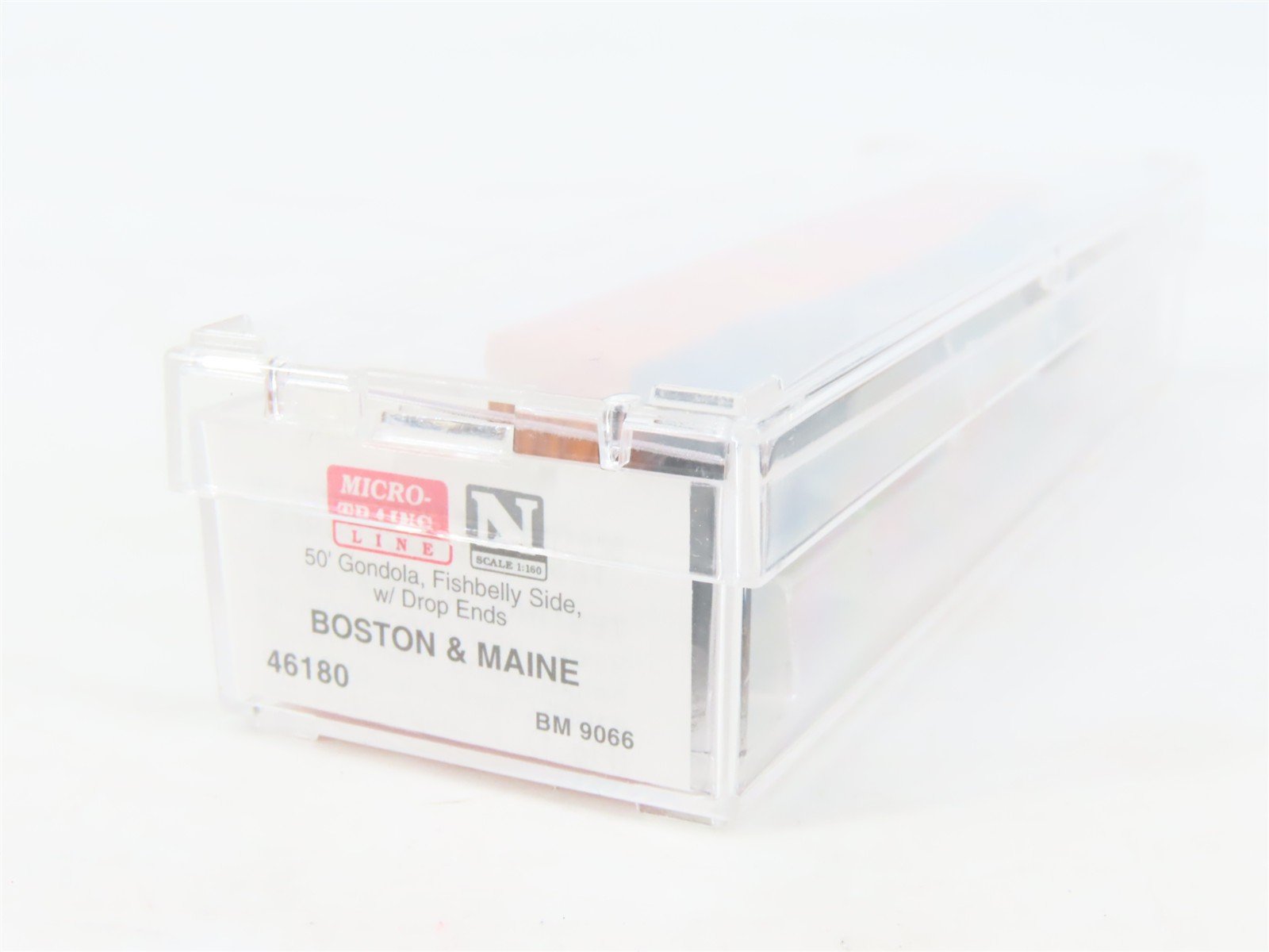 N Scale Micro-Trains MTL 46180 B&M Boston & Maine 50' Fishbelly Gondola #9066