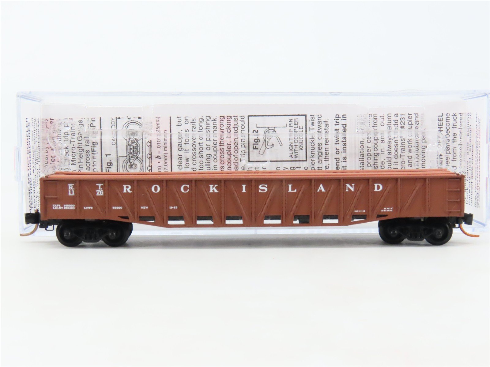 N Scale Micro-Trains MTL 06200040 RI Rock Island 50' Fishbelly Gondola #1176