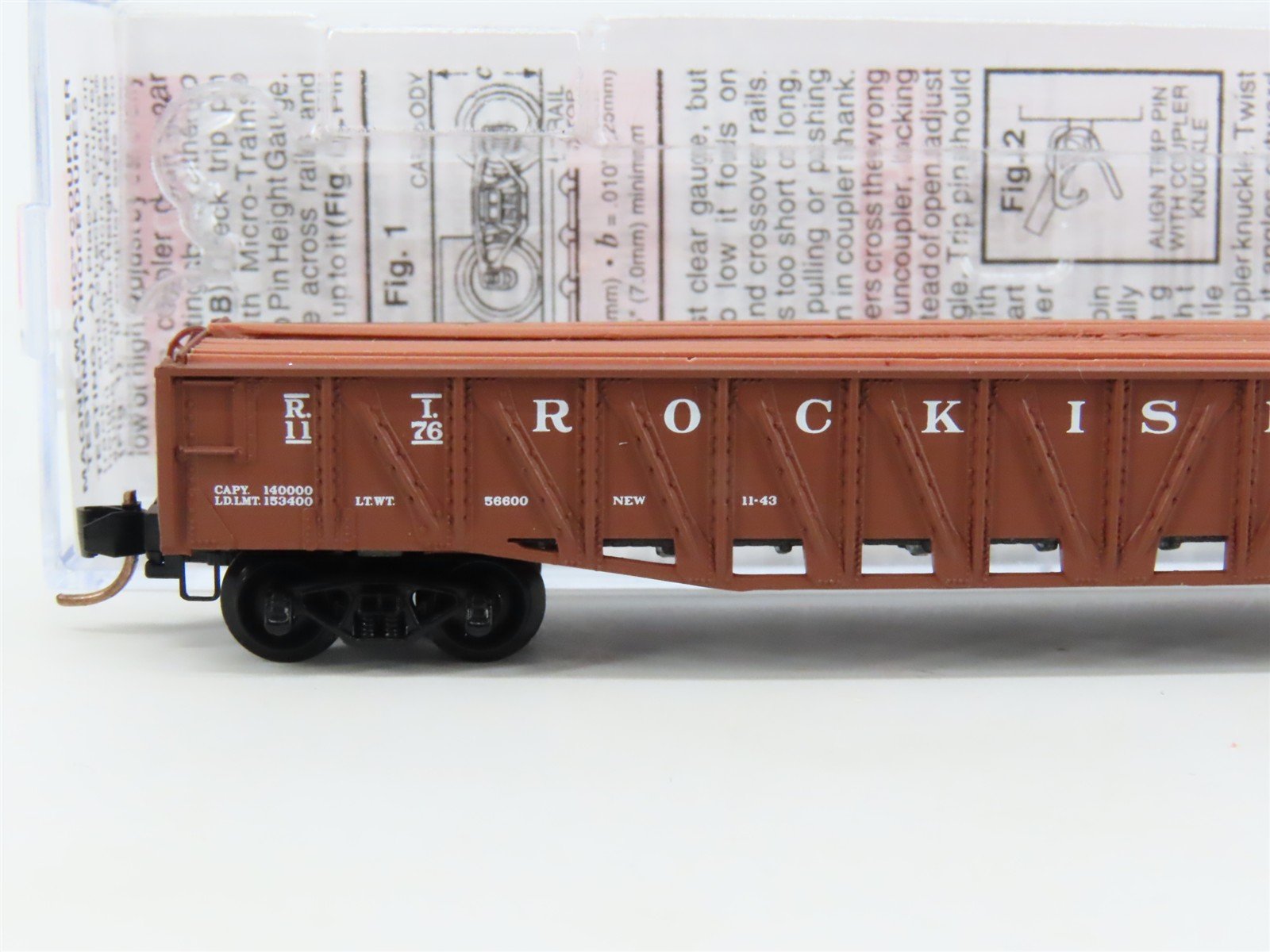 N Scale Micro-Trains MTL 06200040 RI Rock Island 50' Fishbelly Gondola #1176