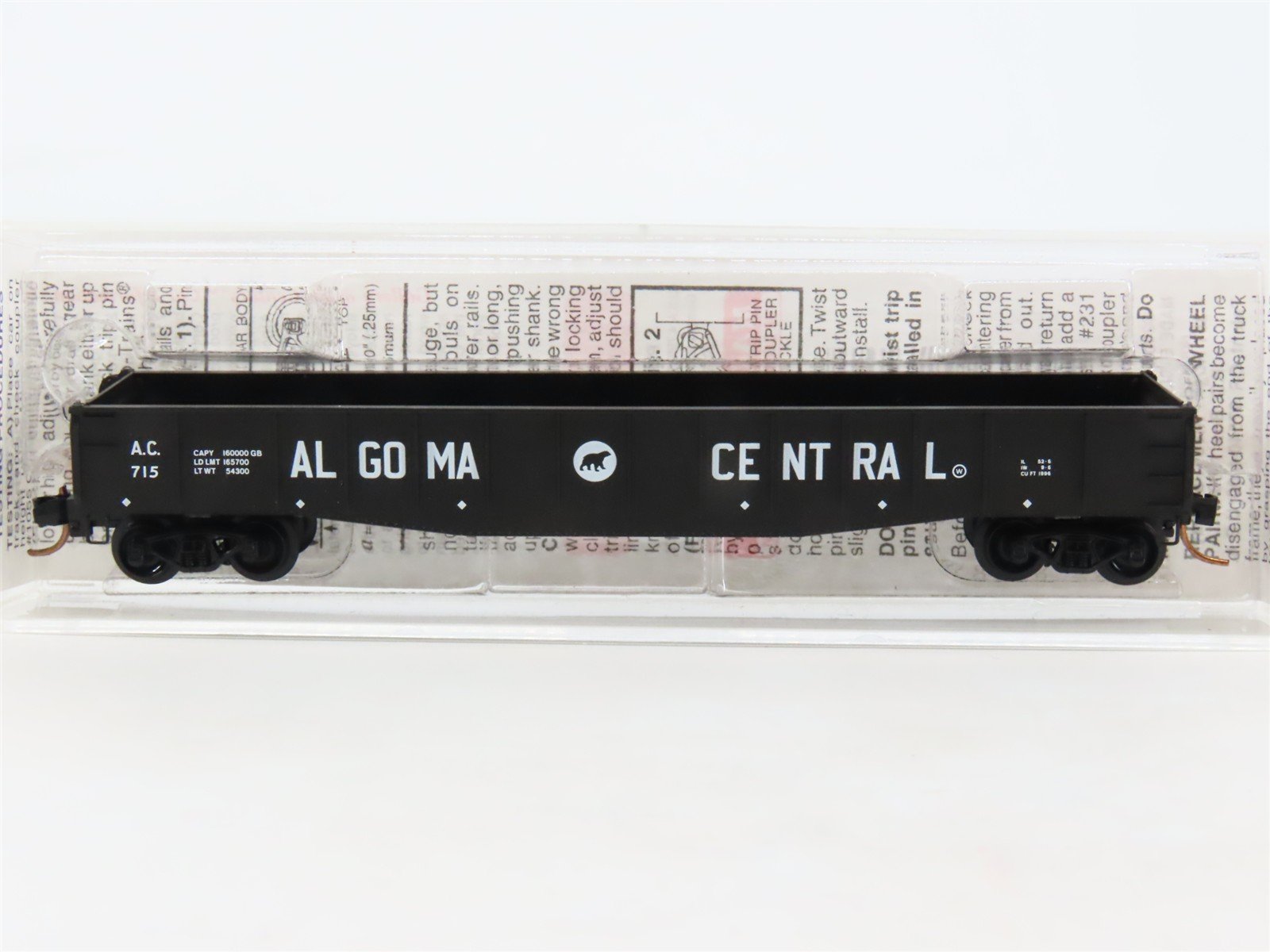 N Scale Micro-Trains MTL 46250 AC Algoma Central 50' Fishbelly Gondola #715
