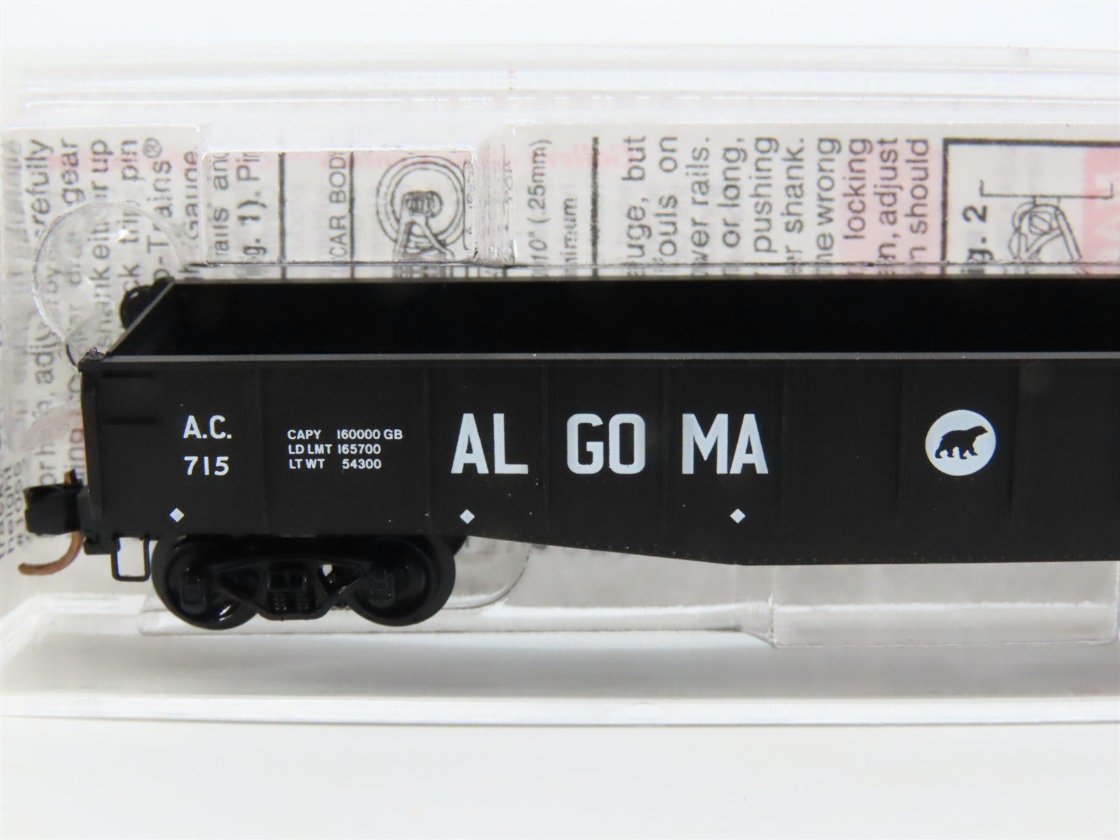 N Scale Micro-Trains MTL 46250 AC Algoma Central 50' Fishbelly Gondola #715