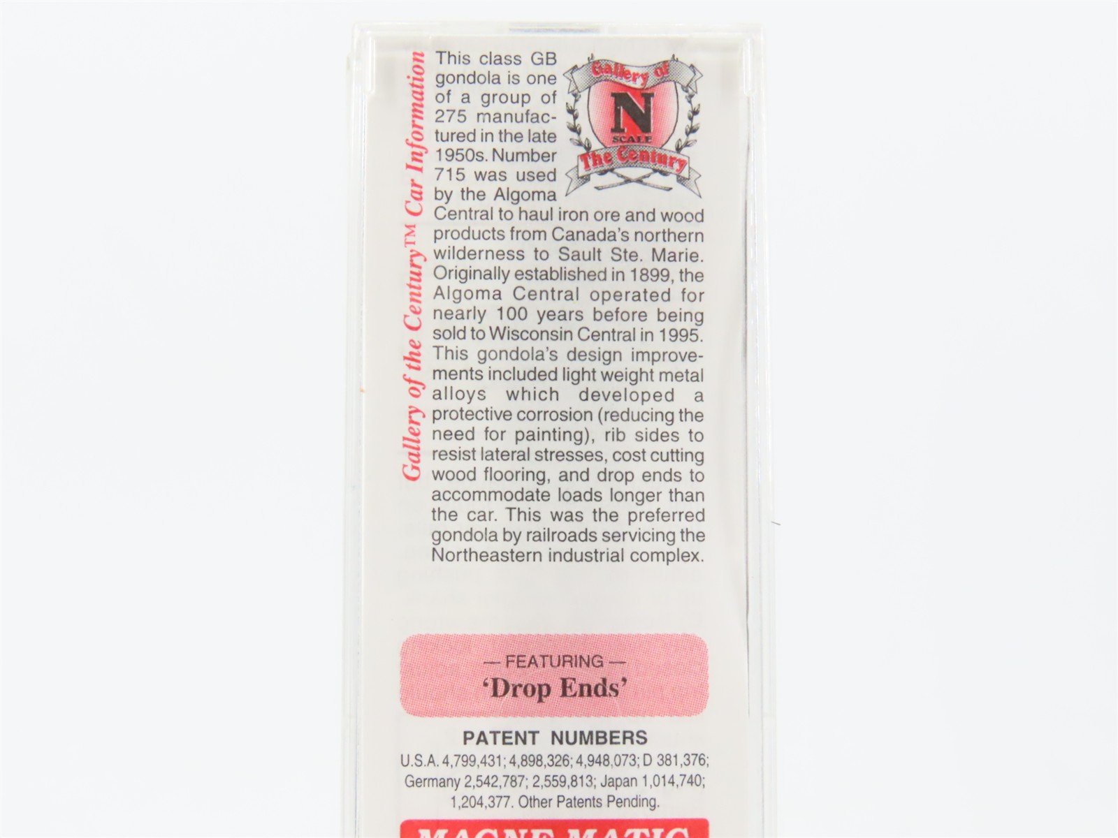 N Scale Micro-Trains MTL 46250 AC Algoma Central 50' Fishbelly Gondola #715