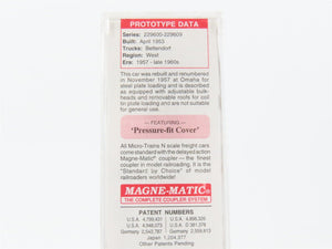 N Scale Micro-Trains MTL 10600020 UP Union Pacific 50' Gondola #229609 w/Cover