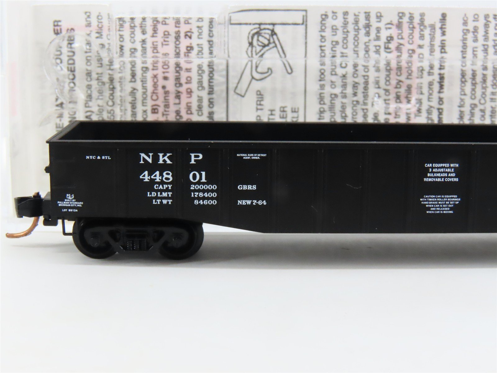 N Scale Micro-Trains MTL 105520 NKP Nickel Plate Road 50' Gondola #44801