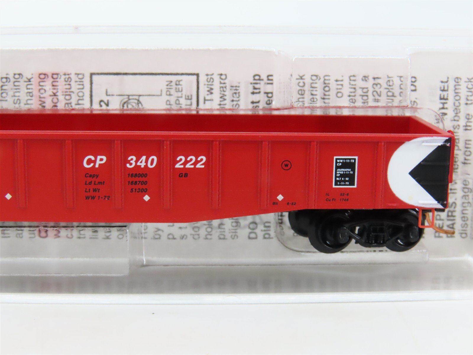 N Scale Micro-Trains MTL 105110 CP Canadian Pacific 50' Gondola #340222