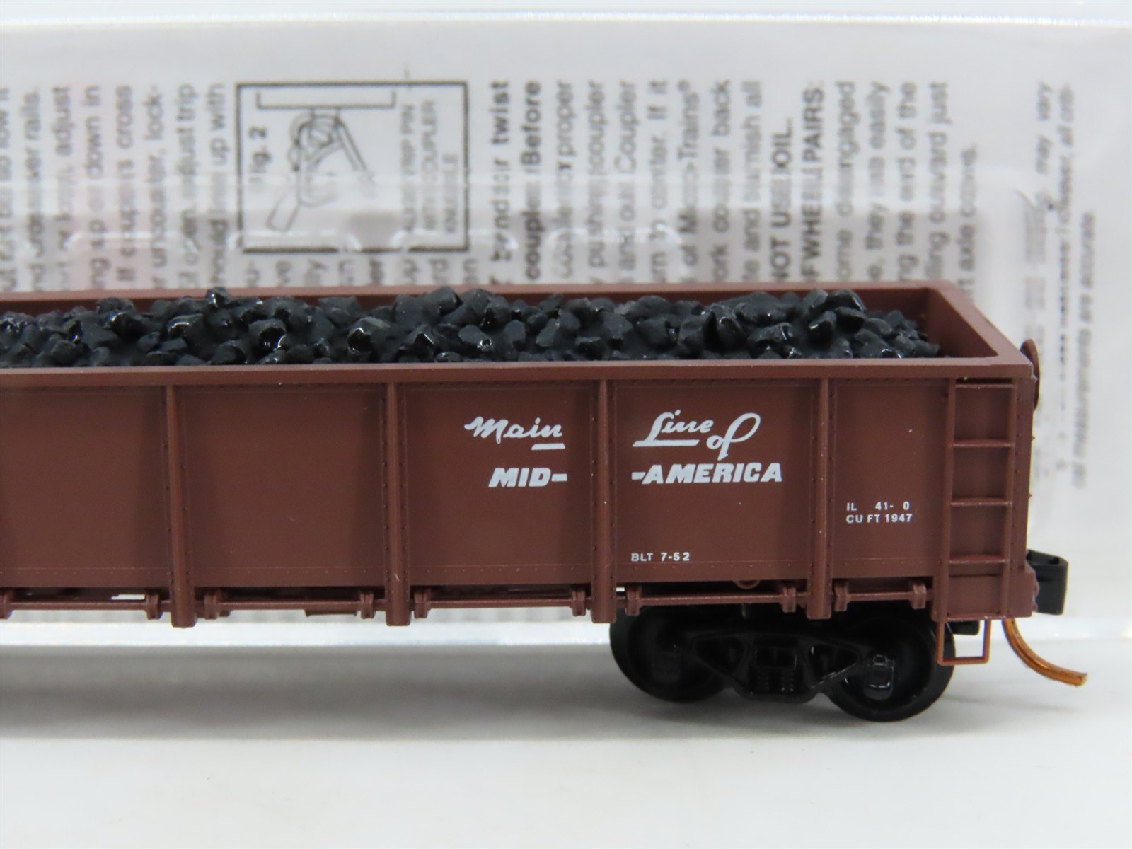 N Scale Micro-Trains MTL 08300071 IC Illinois Central 40' Gondola #85725 wLoad