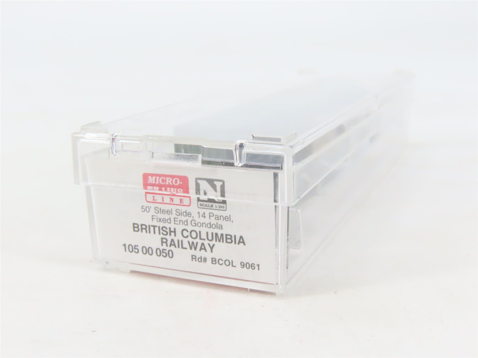 N Scale Micro-Trains MTL 10500050 BCOL British Columbia 50' Gondola #9061