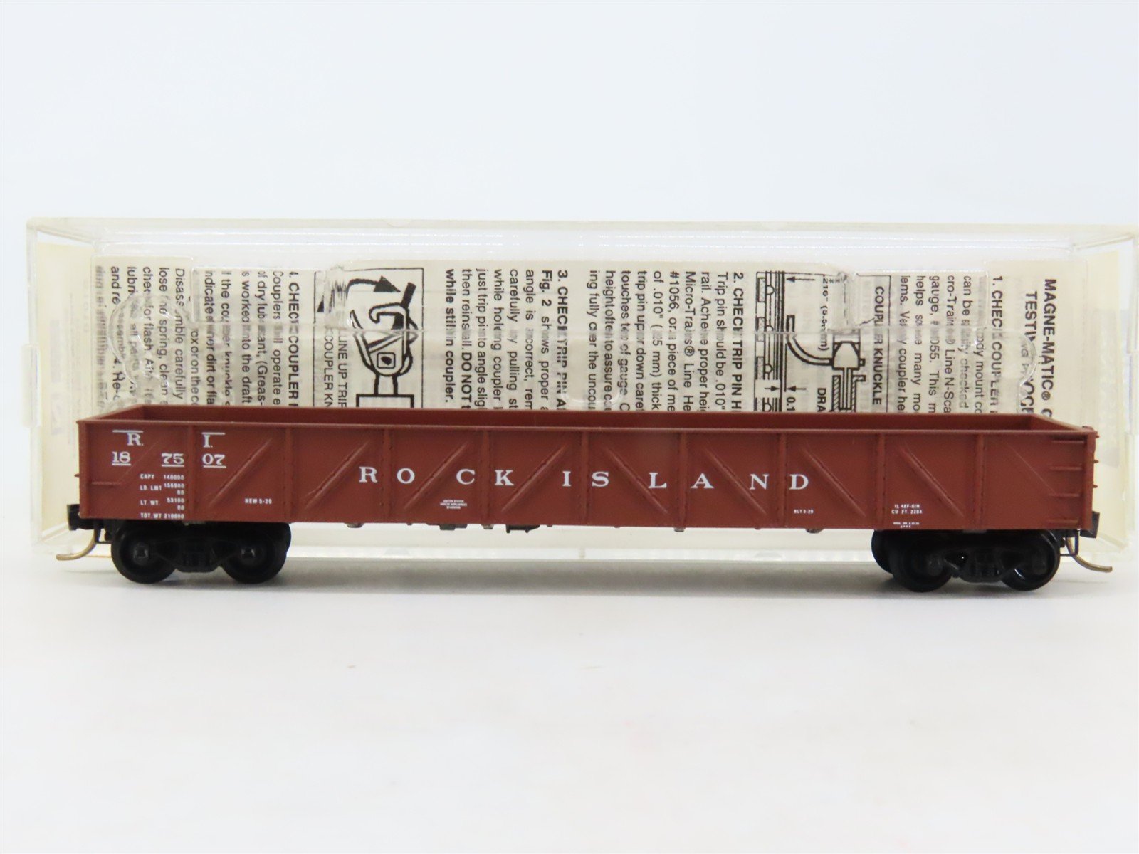 N Scale Micro-Trains MTL 61010 RI Rock Island 50' Composite Gondola #7507