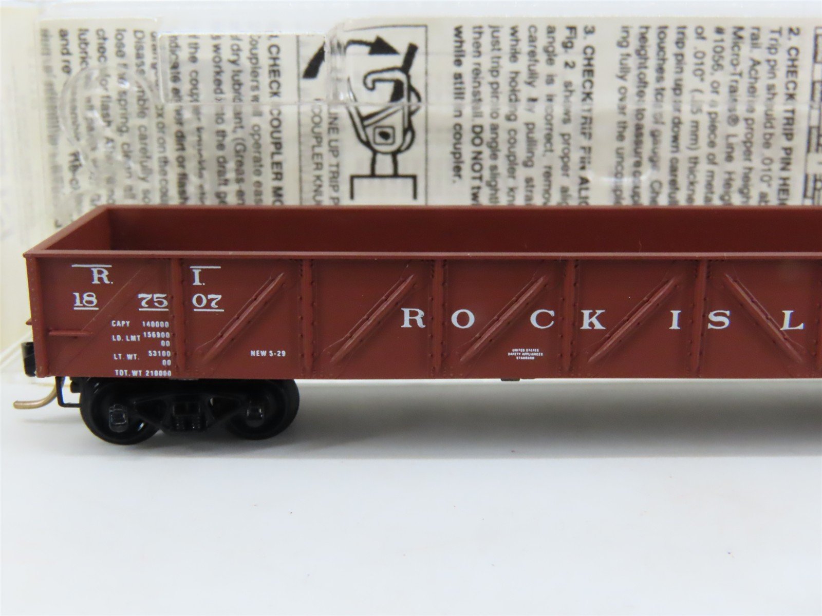 N Scale Micro-Trains MTL 61010 RI Rock Island 50' Composite Gondola #7507
