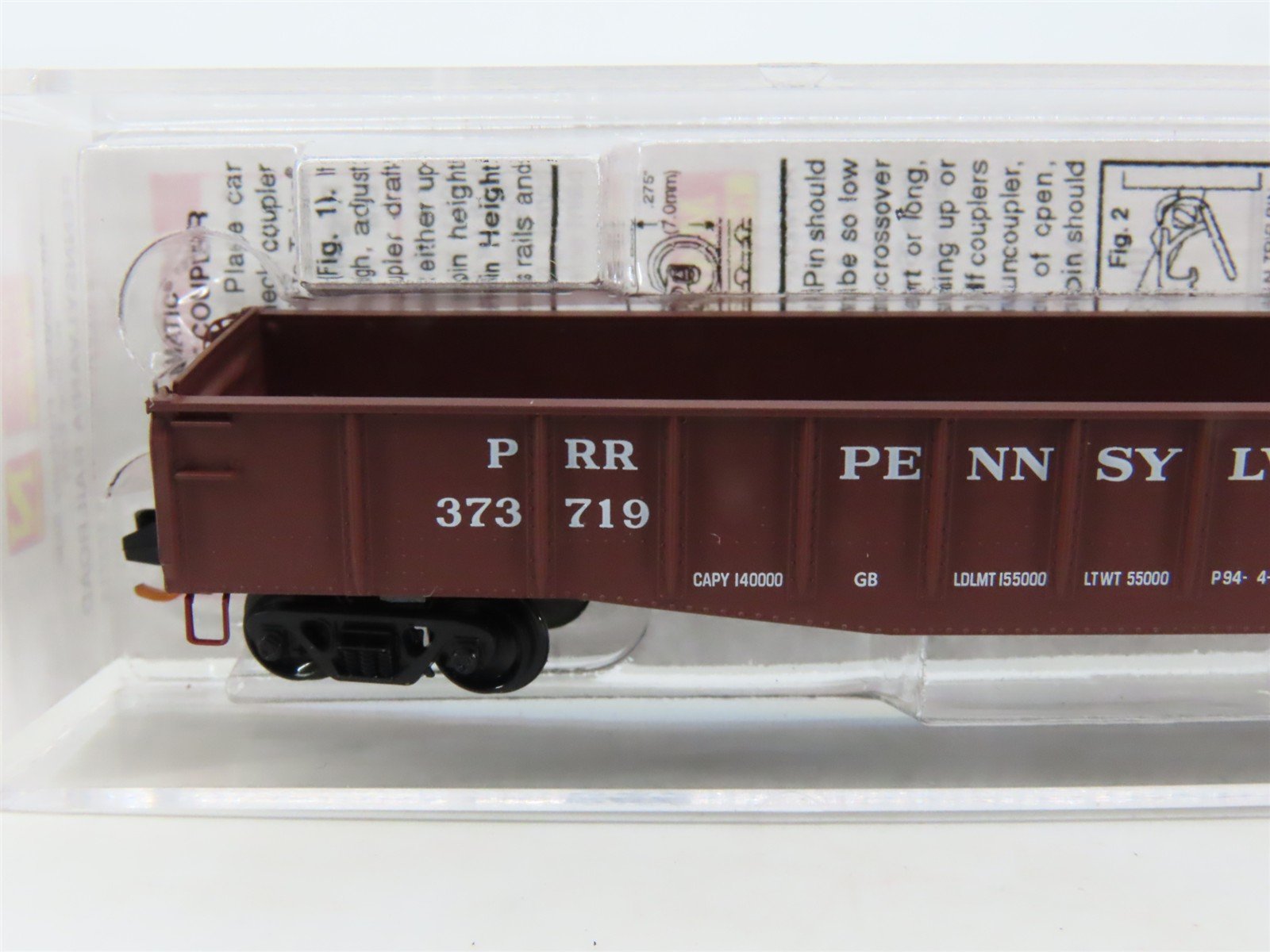 N Scale Micro-Trains MTL 04600400 PRR Pennsylvania 50' Fishbelly Gondola #373719