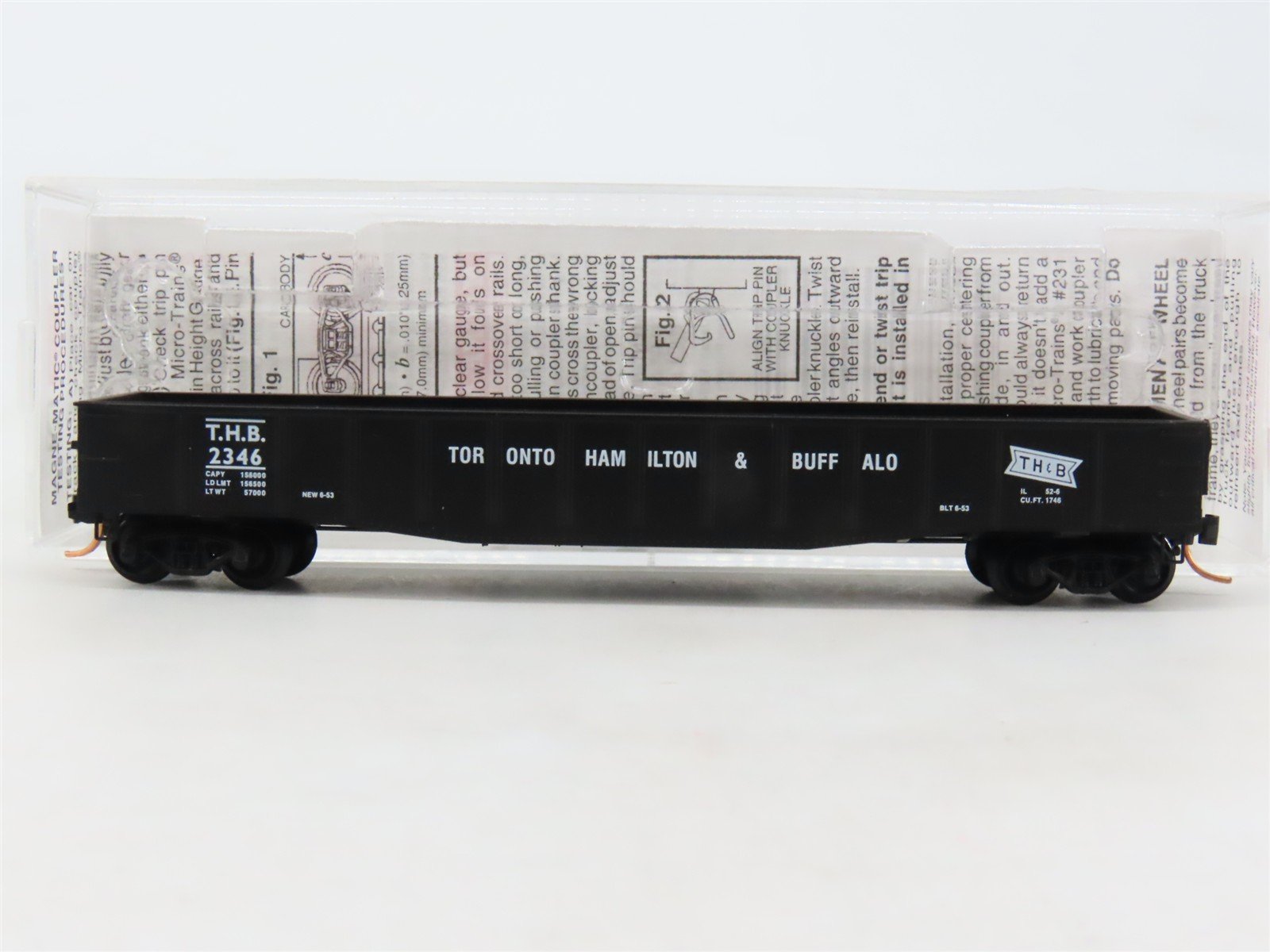 N Scale Micro-Trains MTL 105100 THB Toronto Hamilton & Buffalo 50' Gondola #2346