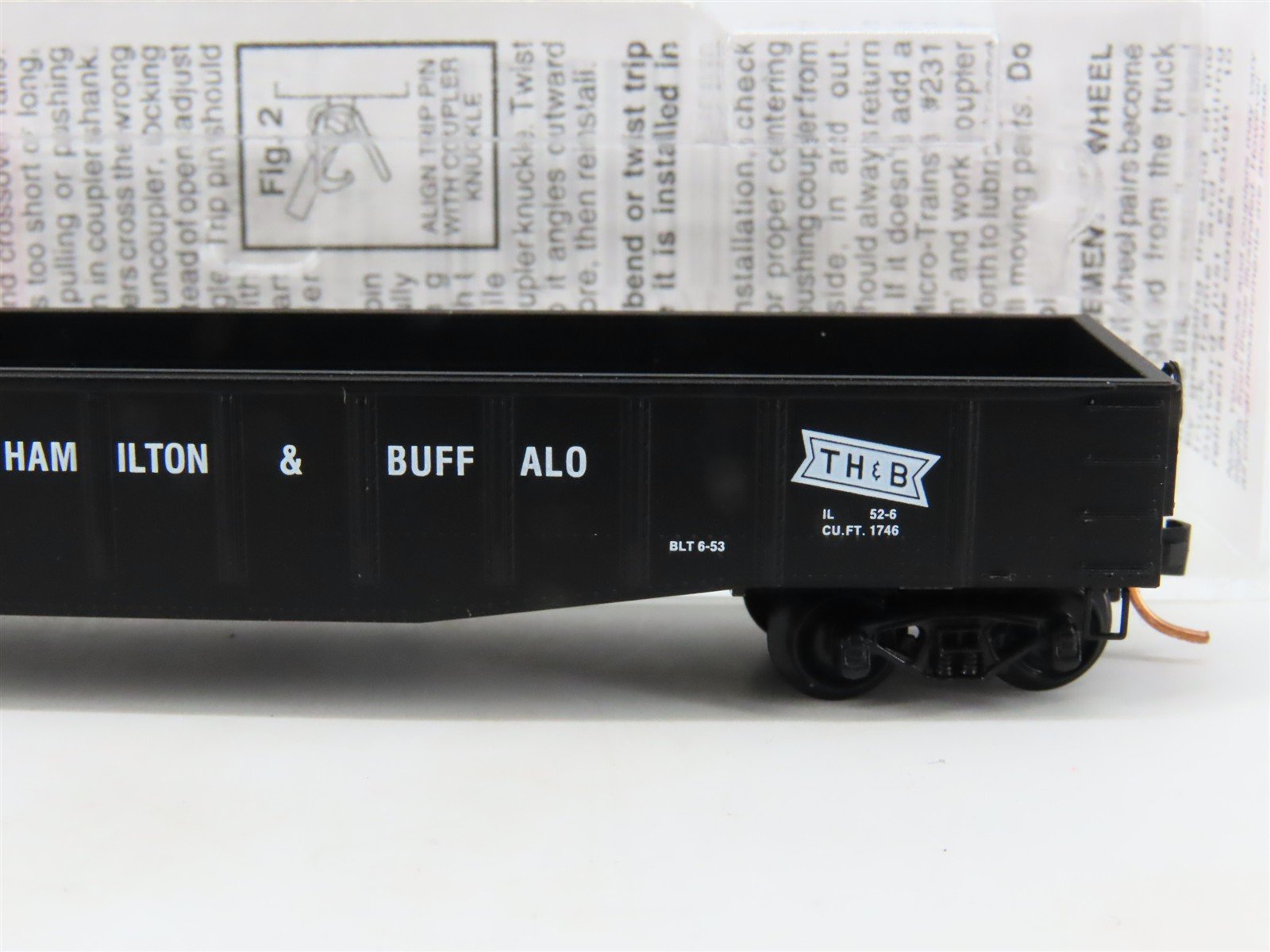 N Scale Micro-Trains MTL 105100 THB Toronto Hamilton & Buffalo 50' Gondola #2346