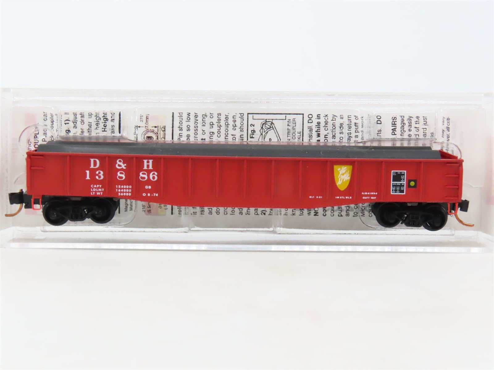 N Scale Micro-Trains MTL 04600410 D&H Delaware & Hudson 50' Gondola #13886