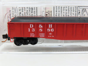 N Scale Micro-Trains MTL 04600410 D&H Delaware & Hudson 50' Gondola #13886