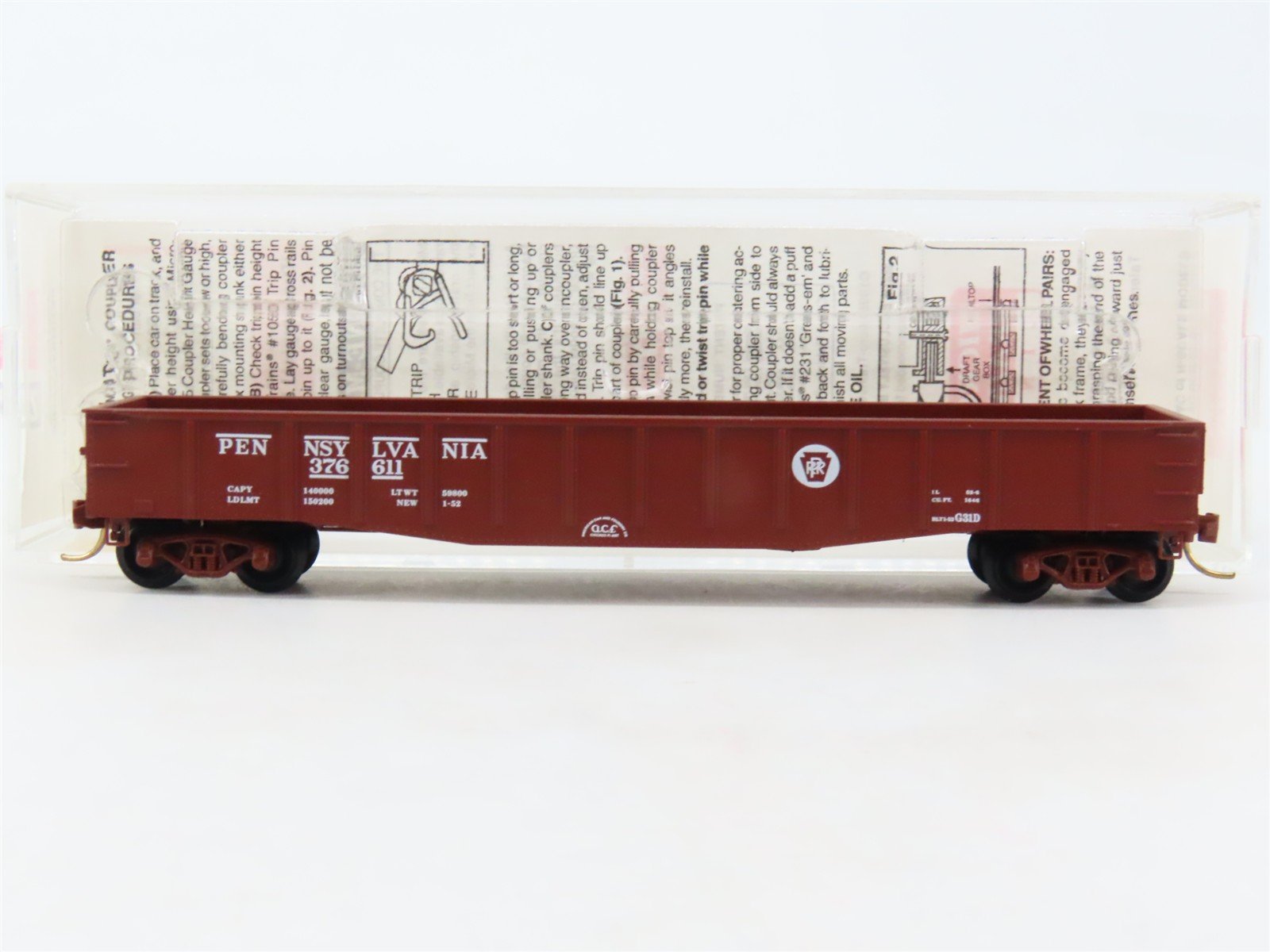 N Scale Micro-Trains MTL 105020 PRR Pennsylvania 50' Gondola #376611