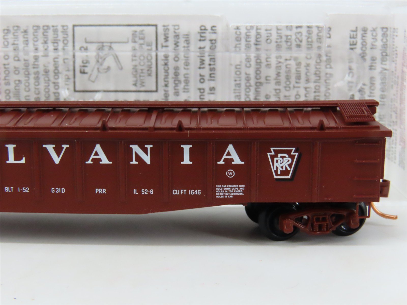 N Scale Micro-Trains MTL 106080 PRR Pennsylvania 50' Steel Side Gondola #376704