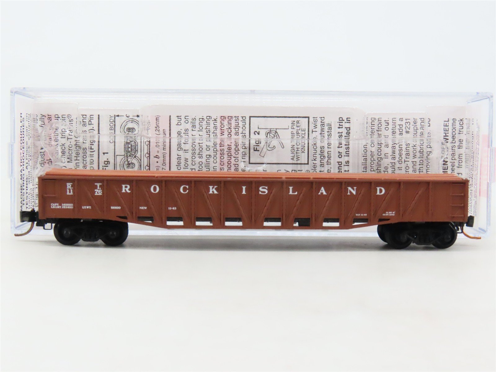 N Micro-Trains MTL 06200040 RI Rock Island 50' Composite Gondola #1176 wLoad