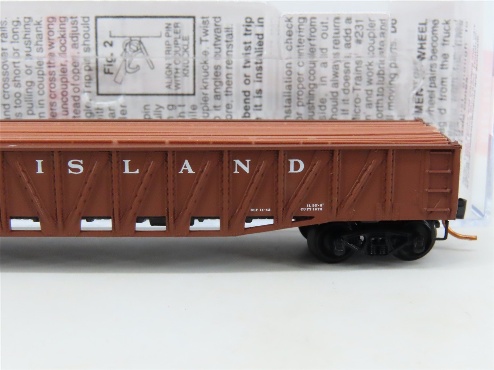N Micro-Trains MTL 06200040 RI Rock Island 50' Composite Gondola #1176 wLoad
