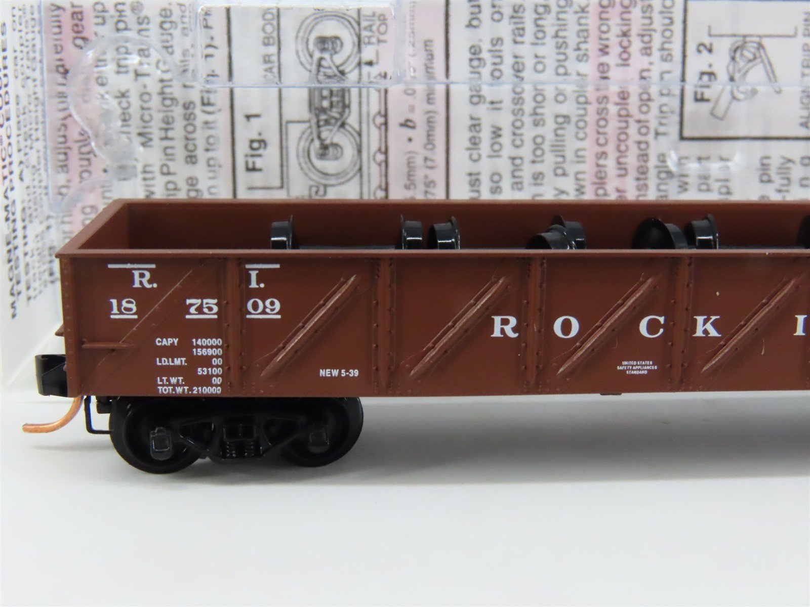 N Scale Micro-Trains MTL 61010 RI Rock Island 50' Composite Gondola #187509
