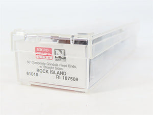 N Scale Micro-Trains MTL 61010 RI Rock Island 50' Composite Gondola #187509
