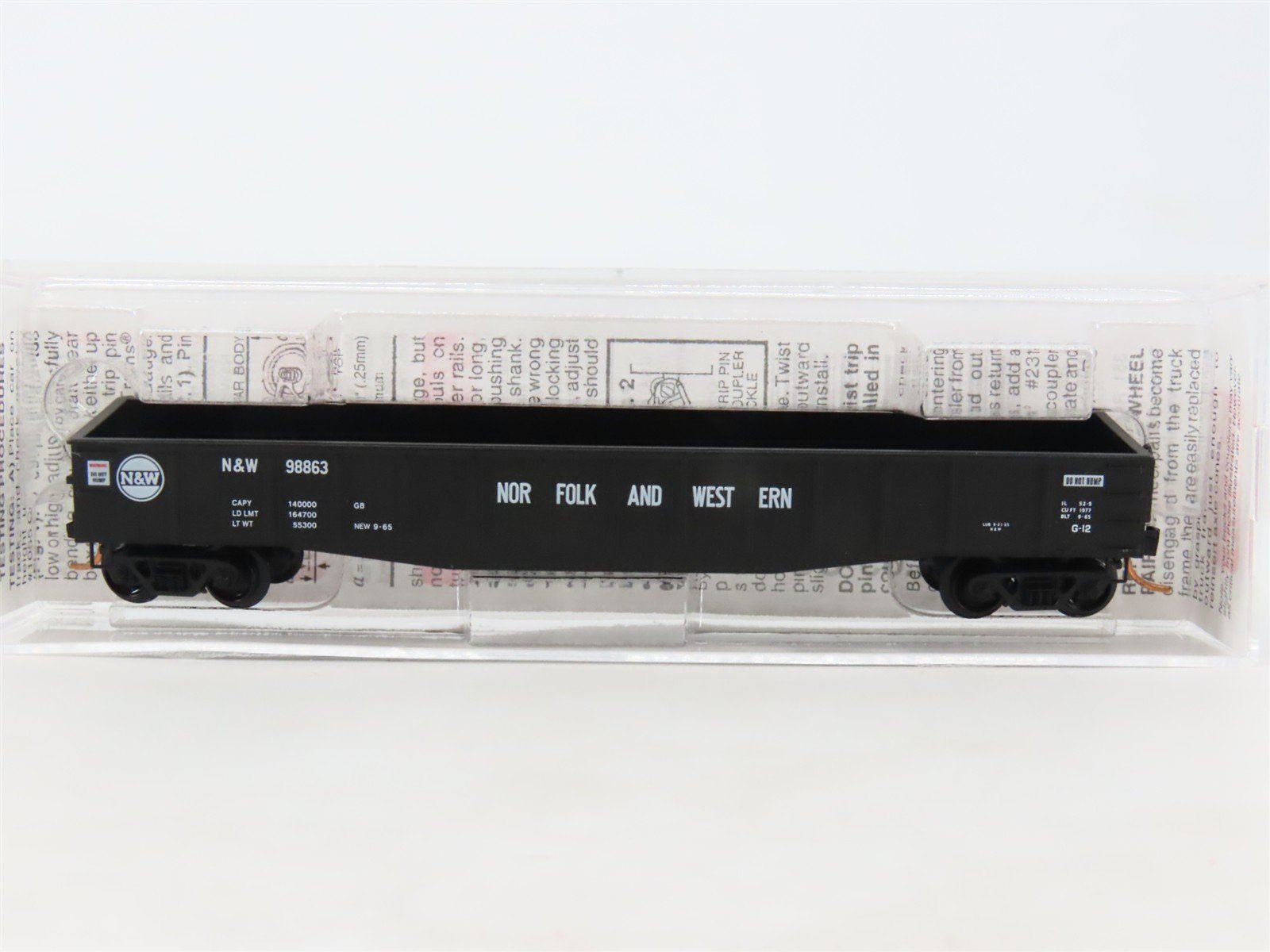 N Scale Micro-Trains MTL 105080 N&W Norfolk & Western 50' Gondola #98863
