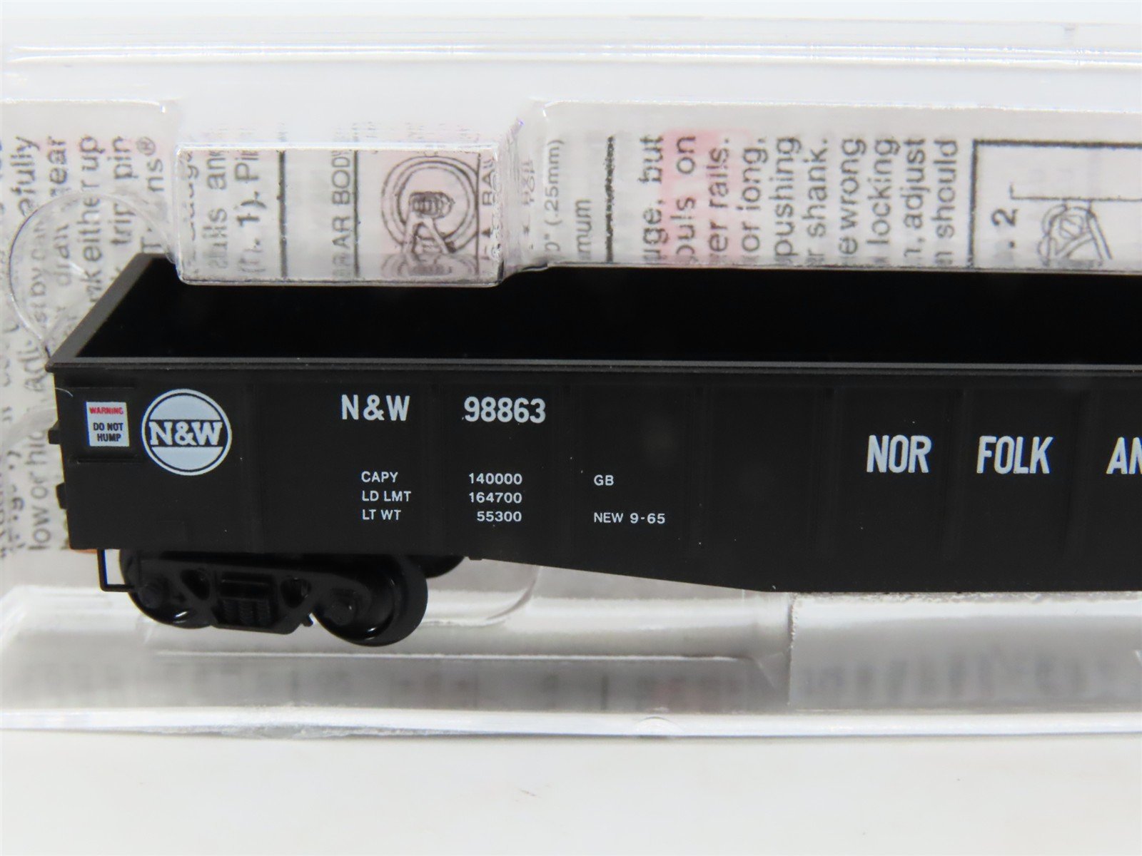 N Scale Micro-Trains MTL 105080 N&W Norfolk & Western 50' Gondola #98863