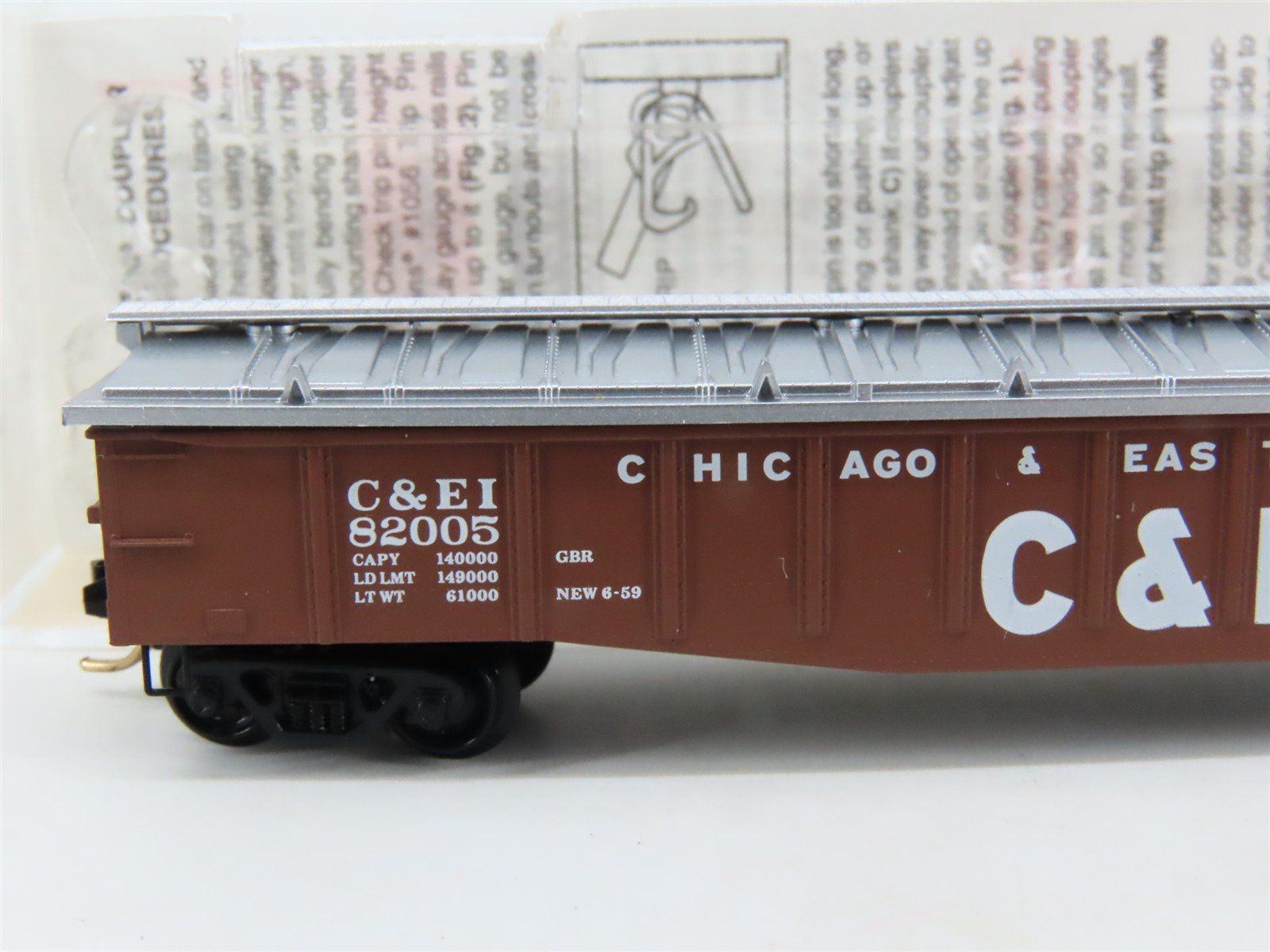 N Scale Micro-Trains MTL 106030 C&EI Chicago Eastern Illinois 50' Gondola #82005