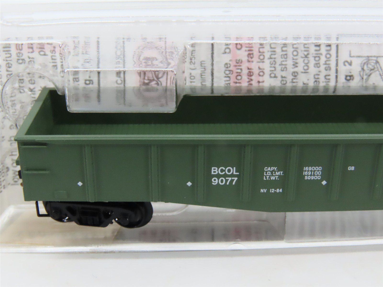 N Scale Micro-Trains MTL 105050 BCOL British Columbia 50' Gondola Car #9077