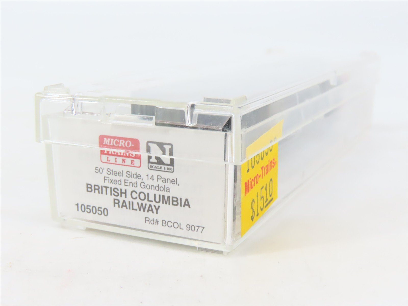 N Scale Micro-Trains MTL 105050 BCOL British Columbia 50' Gondola Car #9077