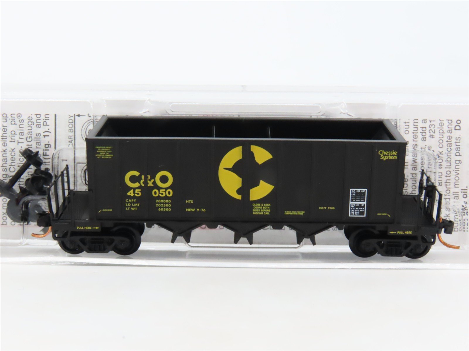 N Scale Micro-Trains MTL 12500051 C&O Chessie System 3-Bay Ortner Hopper #45050
