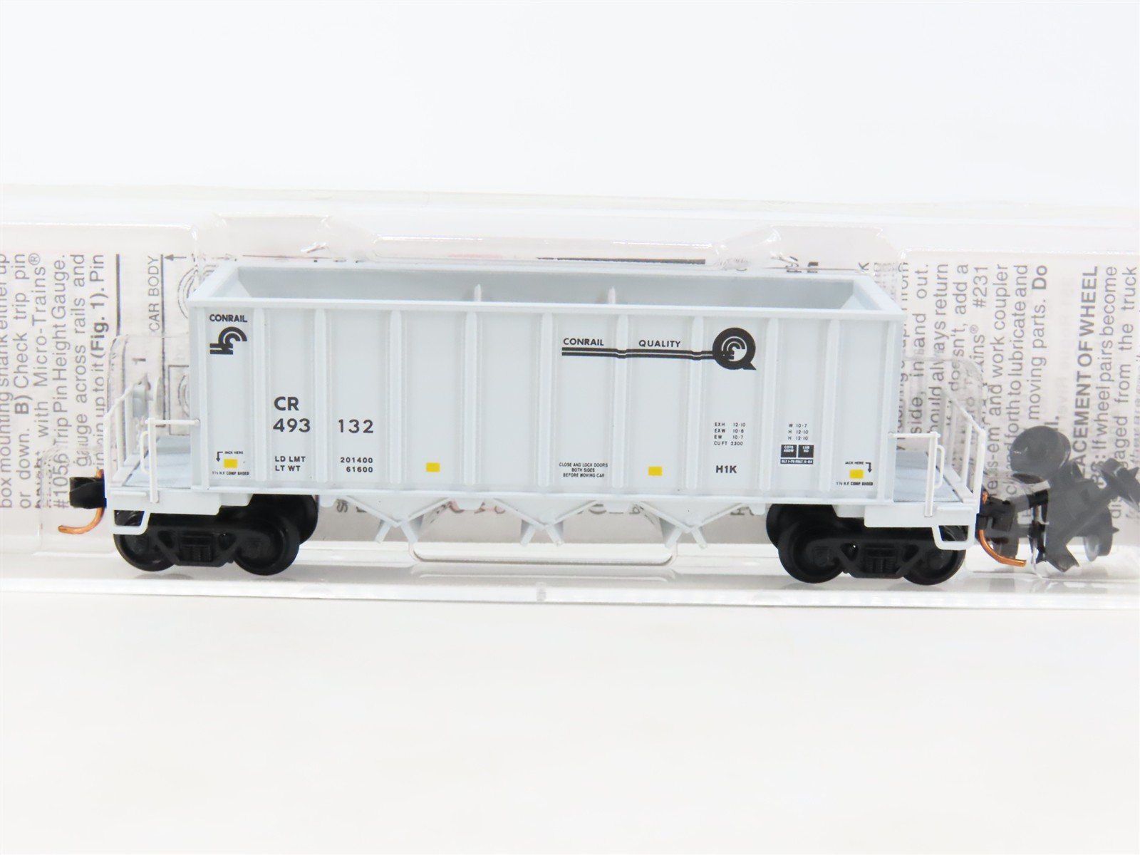 N Scale Micro-Trains MTL 12500031 CR Conrail 3-Bay Ortner Hopper #493132