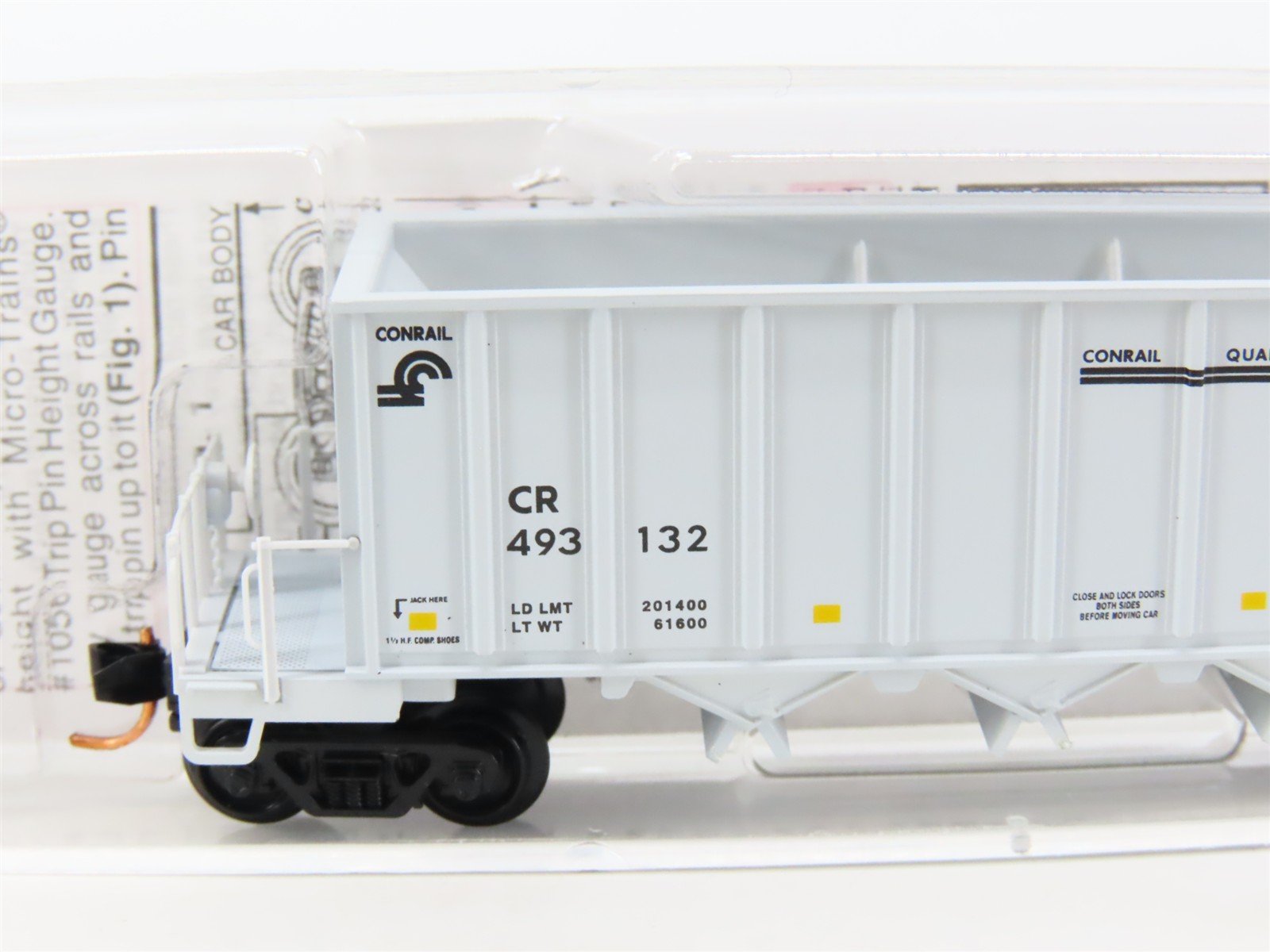 N Scale Micro-Trains MTL 12500031 CR Conrail 3-Bay Ortner Hopper #493132
