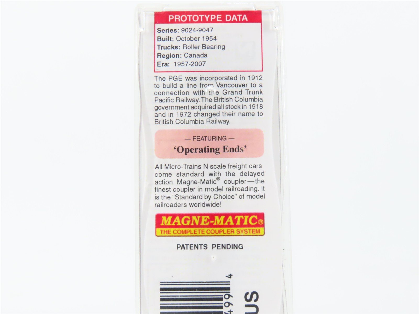 N Scale Micro-Trains MTL 04600300 PGE Pacific Great Eastern 50' Gondola #9041
