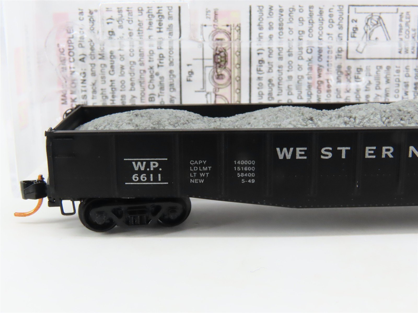 N Scale Micro-Trains MTL 04600050 WP Western Pacific 50' Gondola #6611