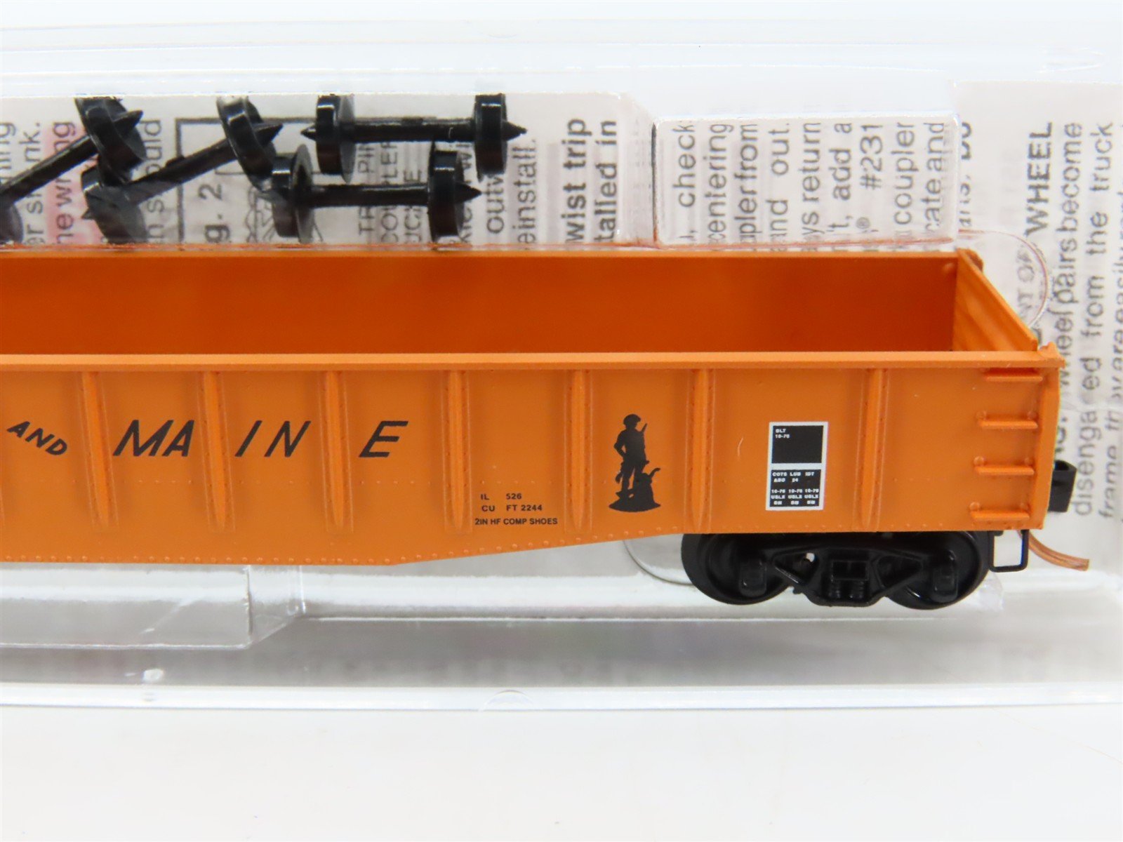 N Scale Micro-Trains MTL 46180 B&M Boston & Maine 50' Gondola #9066