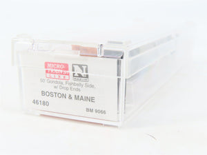 N Scale Micro-Trains MTL 46180 B&M Boston & Maine 50' Gondola #9066