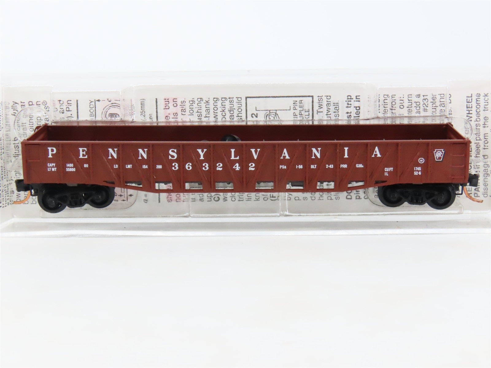 N Scale Micro-Trains MTL 62070 PRR Pennsylvania 50' Fishbelly Gondola #363242