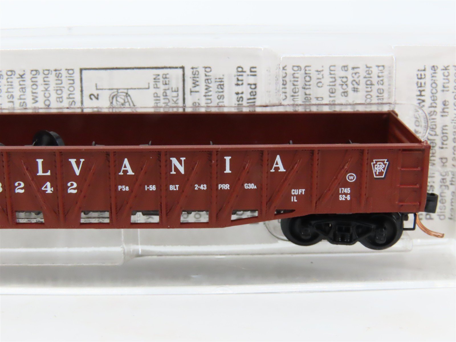 N Scale Micro-Trains MTL 62070 PRR Pennsylvania 50' Fishbelly Gondola #363242
