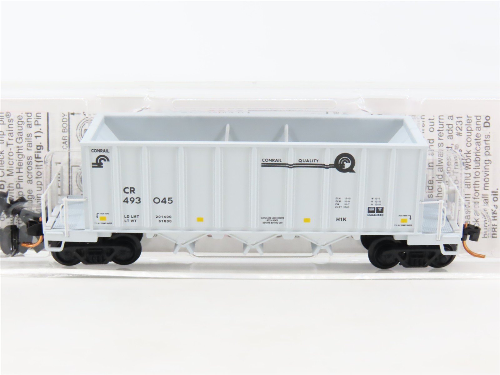 N Scale Micro-Trains MTL 12500032 CR Conrail 3-Bay Ortner Hopper #493045