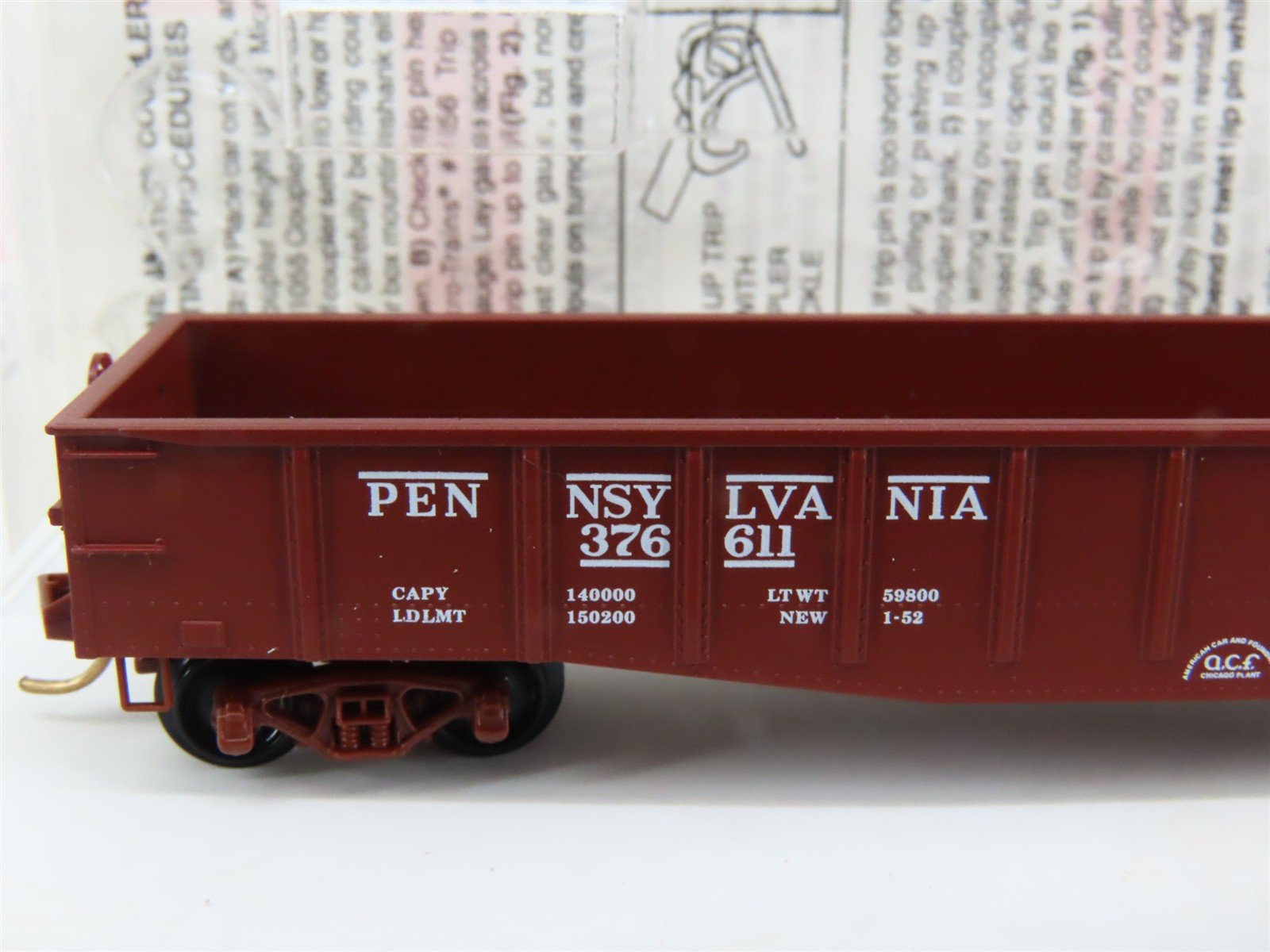 N Scale Micro-Trains MTL 105020 PRR Pennsylvania 50' Gondola #376611