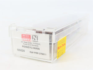 N Scale Micro-Trains MTL 105020 PRR Pennsylvania 50' Gondola #376611